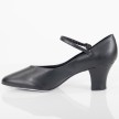 SoDanca CH792 zwarte dames charcter dansschoenen met enkelbandje en gespje