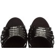 Supadance 1071 dames latinschoenen zwart open neus