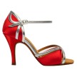 Supadance 1073 dames latinschoenen zilver hoge hak