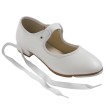 So Danca witte dames tap Dansschoenen TA36 met elastiek en strikje
