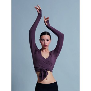 Ballet Rosa Mai Wikkeltop met Lange Mouw voor Dames