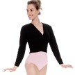 SoDanca ballettrui E8774 voor dames zwart lange mouwen