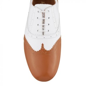 Rummos Elite Oscar bruin witte dansschoenen voor heren