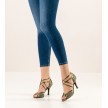 Nueva Epoca Penelope Dansschoenen voor Dames olijfkleurig dierenprint hoge hak