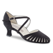 Werner Kern Murielle dames dansschoenen met Kruisbandje en Voetbed zwarte Suede 5 cm hak