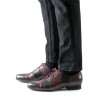Werner Kern 28055 Verona heren dansschoenen opvallend gestreept zwart bordeaux rood leer