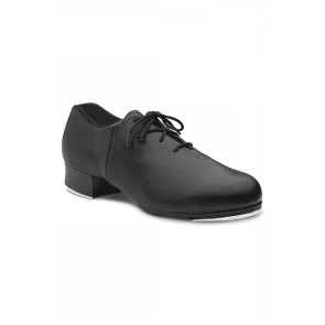 Bloch zwarte Lederen Dames Tap dansschoenen met Splitzool en Vetersluiting - Tap Flex S0388L