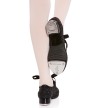 Bloch S0351G zwarte glitter tapschoenen voor meisjes met striksluiting tap ijzers