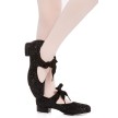 Bloch S0351G zwarte glitter tapschoenen voor meisjes met striksluiting zijkant 