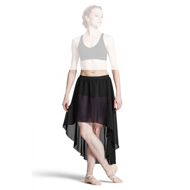 Bloch R8821 Daria hoog laag rok met shorts zwart
