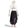 Bloch R8821 Daria hoog laag rok met shorts zwart achterkant