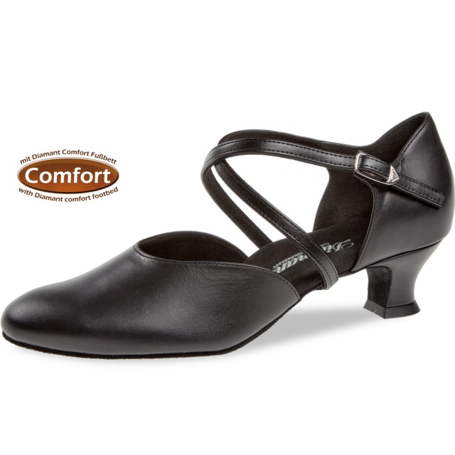 Diamant 148-112-034 dansschoenen voor dames zwart lage hak 