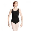 Boch L8805 zwart dames balletpak hemdmodel mesh rug voorkant