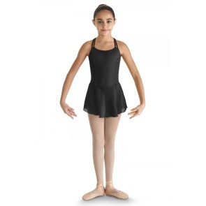 Bloch Asar Heart Mesh Side Panelled Twin Strap Skirted Camisole Leotard CL8237