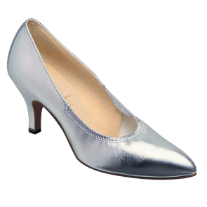 Supadance 1001 dames ballroomschoenen elastische rand zilver