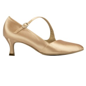 Supadance 1021 ballroomschoenen goud satijn zijkant