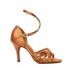 Supadance 1143 dansschoenen hoge hak dames brons bandjes om enkels 