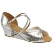 Supadance 1226 dansschoenen lage blokhak zilver