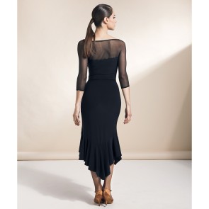 Chrisanne Flare Latine Jurk  Zwart