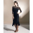 Chrisanne Flare Latine Jurk  Zwart