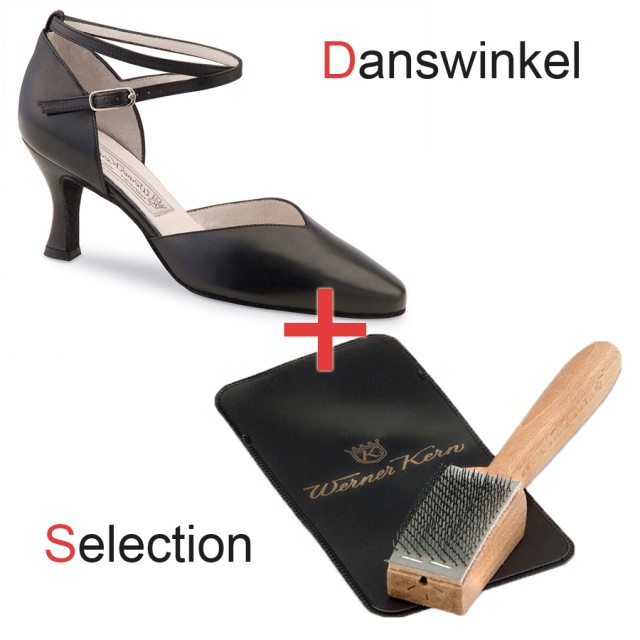 Werner Kern Betty Nappa Black Danswinkel Selection met borsteltje