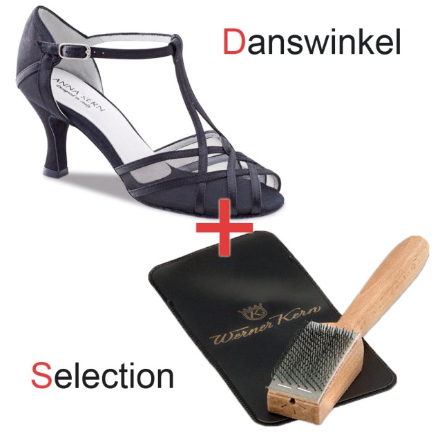 Anna Kern 640-60 Zwart Danswinkel Selection met borstel