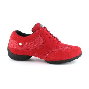 Portdance PD901 danssneakers splitzool rood