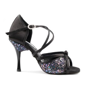 Portdance PD801 satijn glitter latin dansschoenen