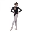 Sansha zwart dames balletpak met lange mouwen achterkant
