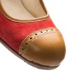 Flamenco dansschoen voor dames Rumpf SOLEA 2331 rood suede en beige leer