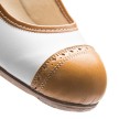 Rumpf flamenco schoen lederen neus 2330 wit en karamel
