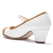 Rumpf flamenco witte dansschoen voor dames FARRUCA 2330 5 cm hakje