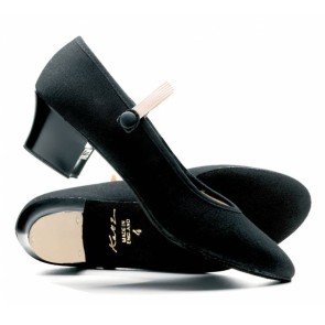 Katz Dames Character Dansschoenen Z66 - zwart canvas - 3,5 cm hak