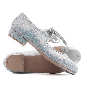 Katz Zilver Glitter Neus platen Tap Schoenen voor dames