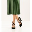 Nueva Epoca Jaida Dames dansschoenen zwart suede dichte neus verstelbare bandjes