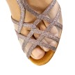 Anna Kern 870-75 Elodie glitter dansschoenen roze met open gevlochten neus