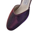 Werner Kern Bella bordeaux aubergine glitters dansschoenen ballroom dichte neus 6,5 cm flare hak