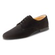 Zwart Suede Dansschoenen Heren Ballroom Salsa Schoen Lage Hak 1,5 cm Werner Kern 28058 Modena