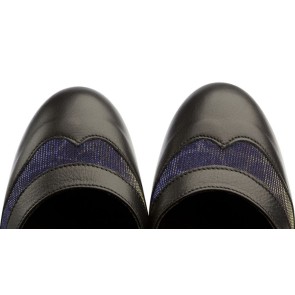 Supadance 1228 dames dansschoenen vetersluiting panterprint dichte neus 