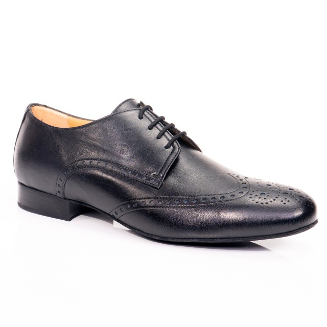 Anna Kern 6642 zwarte Heren dansschoenen met geperforeerde details