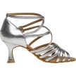 Diamant 108-077-013 latin schoenen meerdere bandjes zilver zijkant