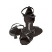 Diamant 141-087-084 latin schoenen voor dames zwart gekruisde bandjes 