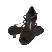 Diamant 182-077-001 dames latin dansschoenen zwart suede gekruisde bandjes
