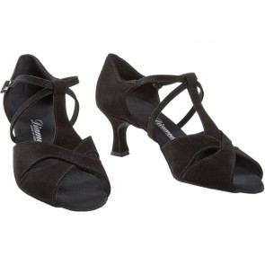 Diamant 182-077-001 dames latin dansschoenen zwart suede open neus 