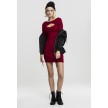 Urban Classics Ladies Cut Out Dress burgundy
