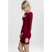 Urban Classics Ladies Cut Out Dress burgundy