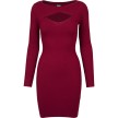 Urban Classics Ladies Cut Out Dress burgundy