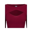 Urban Classics Ladies Cut Out Dress burgundy