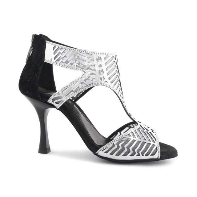 Portdance PD813 Pro Dansschoenen Zilver/Zwart Nubuck