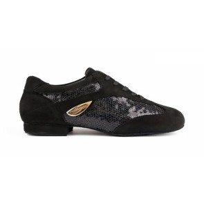 Portdance Fashion PD01 Dansschoenen met Pailletten en Suede Zool